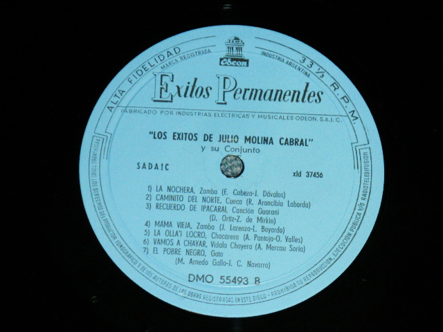 画像: JULIO MOLINA CABRAL - LOS EXITOS DE JULIO MOLINA CABRAL / 1960 's?  ARGENTINA ORIGINAL Used LP 