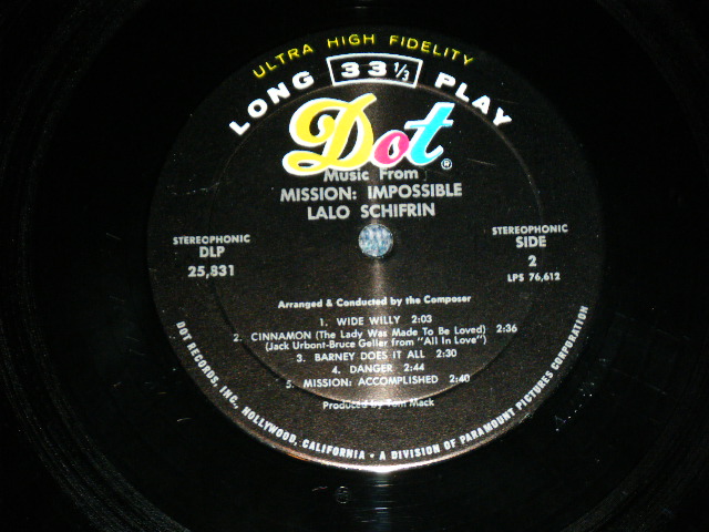 画像: TV OST ( LALO SCHIFRIN ) - MISSION : IMPOSSIBLE ( MINT/MINT )  / 1967 US ORIGINAL STEREO Used LP 