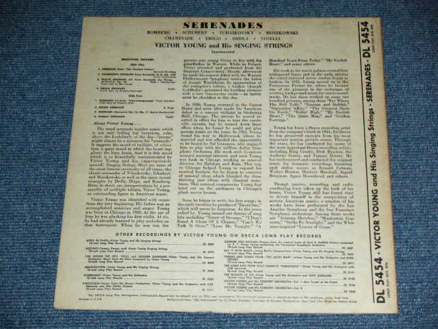 画像: VICTOR YOUNG -  SERENADES / 1950sUS AMERICA Original Mono 10" LP