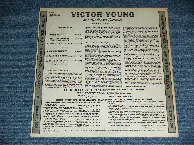 画像: VICTOR YOUNG -  MUSIC BY VICTOR YOURNG  / 1950sUS AMERICA Original Mono 10" LP