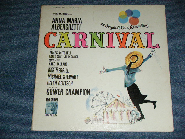 画像: Original Broadway Cast ( with ANNA MARIA ALBERGHETTI + JAMES MITCHELL + Others ) - David Merrick Presents CARNIVAL ( Ex+/Ex++ )  / 1961 US AMERICA ORIGINAL MONO Used LP 