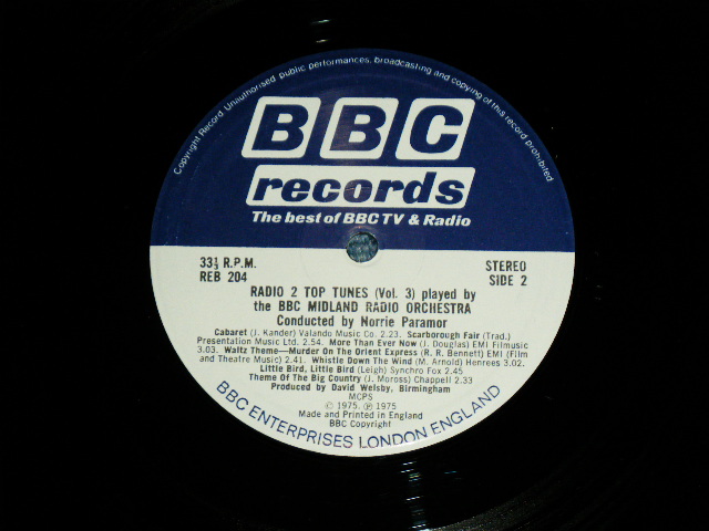 画像: NORRIE PARAMOR - RADIO 2 TOP TUNES ( MINT-/MINT- ) / 1975  UK ENGLAND  ORIGINAL Used  LP  