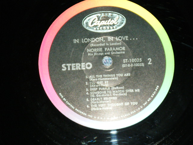画像: NORRIE PARAMOR - IN LONDON IN LOVE  / 1960'S US AMERICA  3rd Press "'BLACK with RAINBOW Band CAPITOL Logo on TOP Label' STEREO  LP  