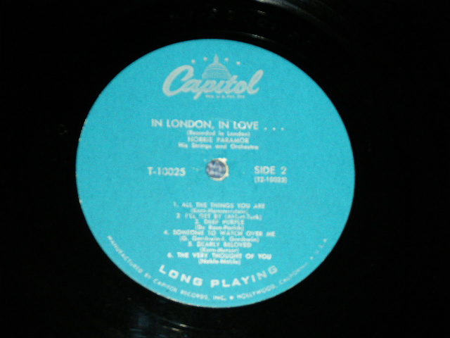 画像: NORRIE PARAMOR - IN LONDON IN LOVE  / 190'S US ORIGINAL 1st Press  'TURQUOICE Color Label' MONO  LP  