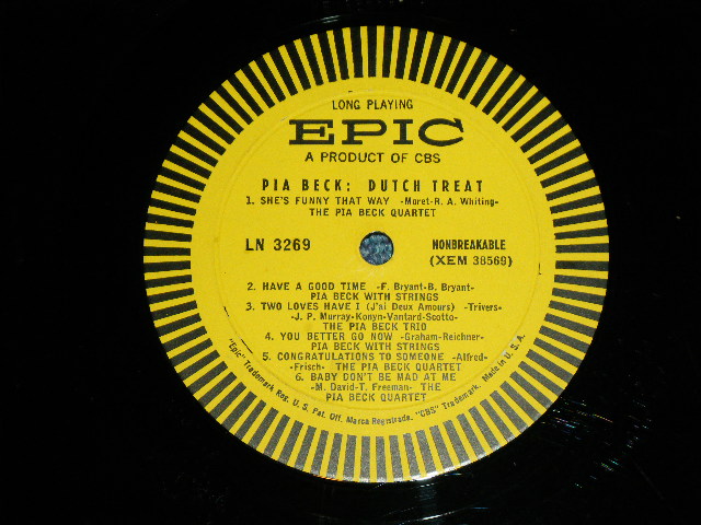 画像: PIA BECK - DUTCH TREAT (Ex-/Ex ) /1956 US AMERICA ORIGINAL MONO Used LP