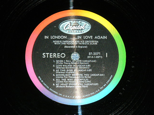 画像: NORRIE PARAMOR - IN LONDON...IN LOVE AGAIN (Ex+++/Ex+++) / 1964 US ORIGINAL 'BLACK with RAINBOW Band Label' STEREO  LP  