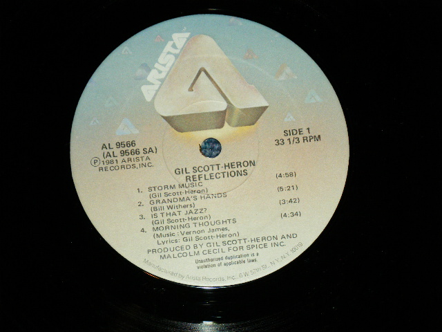 画像: GIL SCOTT-HERON - REFLECTIONS ( Ex+++/MINT- ) / 1981 US America Original Used  LP