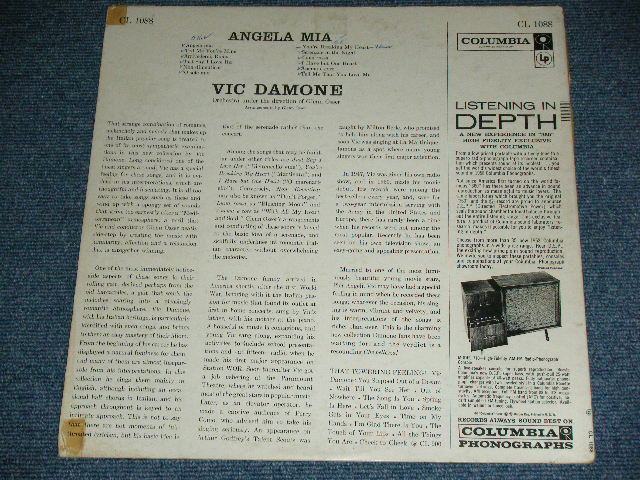 画像: VIC DAMONE - ANGELA MIA  ( Ex/Ex++ ) / 1957 US AMERICA ORIGINAL '6 EYES Label' MONO Used LP