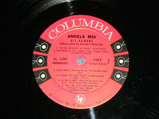 画像: VIC DAMONE - ANGELA MIA  ( Ex/Ex++ ) / 1957 US AMERICA ORIGINAL '6 EYES Label' MONO Used LP