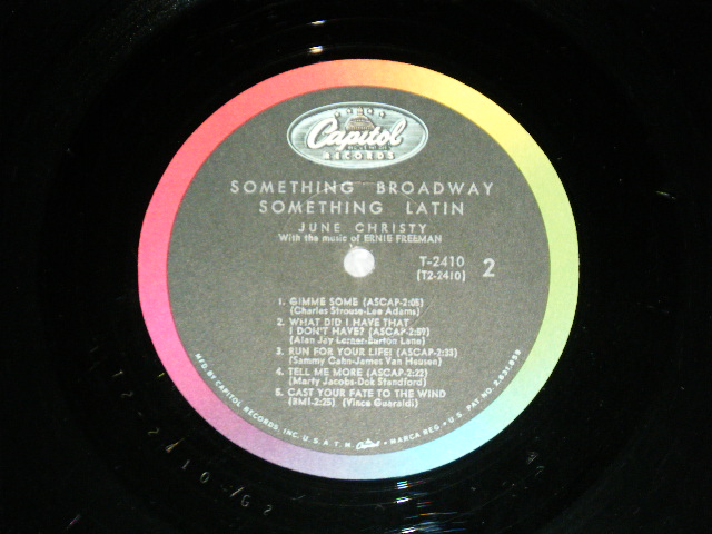 画像: JUNE CHRISTY - SOMETHING BROADWAY SOMETHING LATIN  ( Ex/Ex+) / 1965 US ORIGINAL "CAPITOL " LOGO ON TOP Label  MONO  LP  