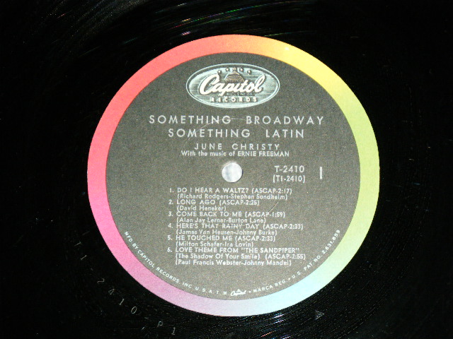 画像: JUNE CHRISTY - SOMETHING BROADWAY SOMETHING LATIN  ( Ex/Ex+) / 1965 US ORIGINAL "CAPITOL " LOGO ON TOP Label  MONO  LP  