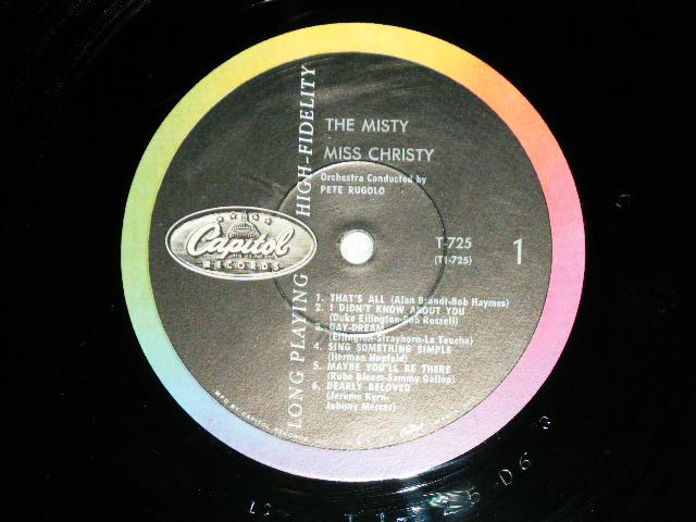 画像: JUNE CHRISTY - THE MISTY MISS CHRISTY ( Ex++/Ex+++ )  / 1960 US  '2nd Press BLACK with RAINBOW & LOGO on LEFT Label' MONO Used LP 