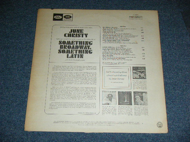 画像: JUNE CHRISTY - SOMETHING BROADWAY SOMETHING LATIN  ( Ex/Ex+) / 1965 US ORIGINAL "CAPITOL " LOGO ON TOP Label  MONO  LP  