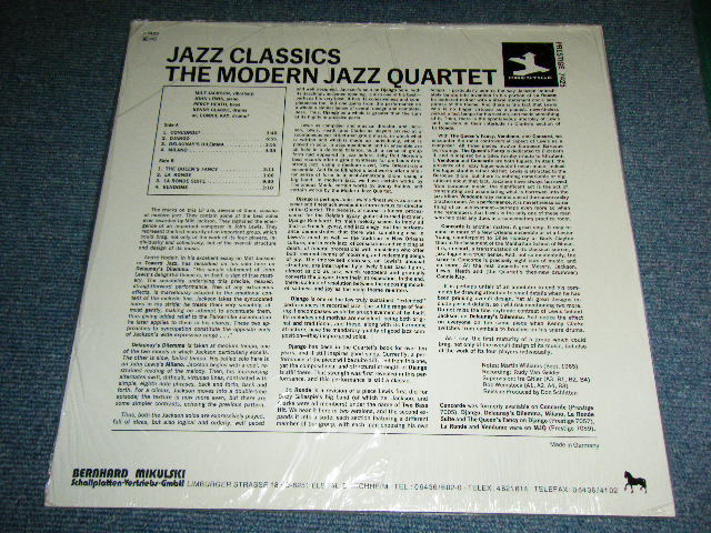 画像: MJQ MODERN JAZZ QUARTET - PLAYS JAZZ CLASSICS   / 1980's WEST-GERMANY  REISSUE Brand New SEALED LP