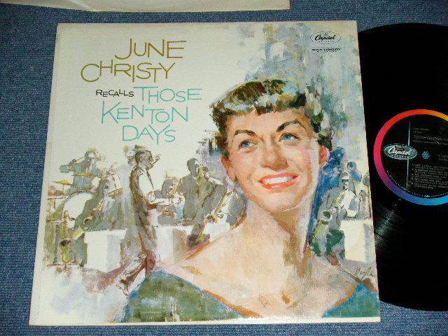 画像1: JUNE CHRISTY - RECALLS THOSE KENTON DAYS ( Ex,VG+++/Ex+++ ) / 1959 US AMERICA ORIGINAL "BLACK with RAINBOW & LOGO on LEFT Label" MONO Used LP 