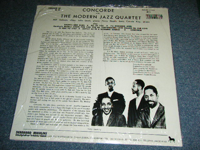 画像: MJQ MODERN JAZZ QUARTET - CONCORDE  / 1982 WEST-GERMANY  REISSUE Brand New SEALED LP