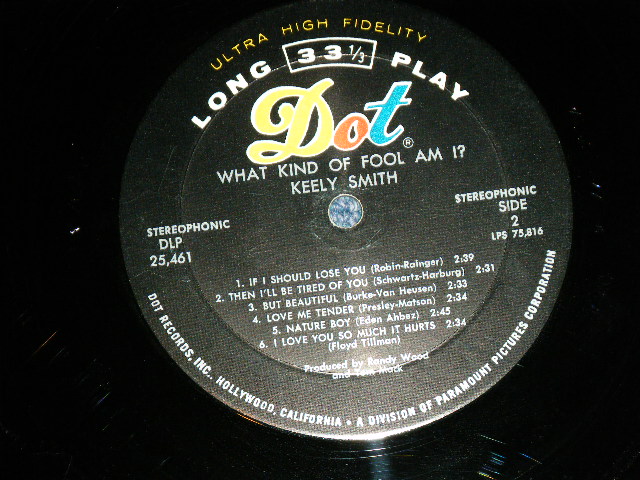 画像: KEELY SMITH -  WHAT KIND OF FOOL AM  I? ( Ex/Ex++ )  / 1962 US AMERICA ORIGINAL STEREO  Used LP 