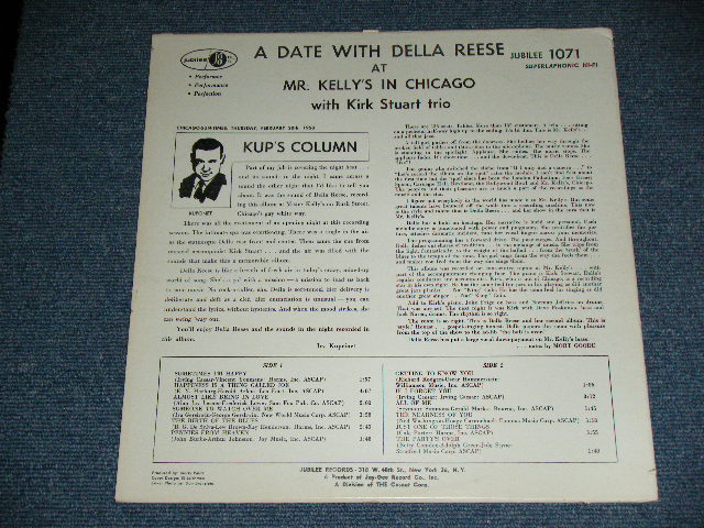 画像: DELLA REESE - A DATE WITH DELLA REESE ( Ex+/VG+++ Looks:Ex++  / 1959 Version US AMERICA ORIGINAL "ALL BLACK with SILVER Print Label" STEREO Used LP 