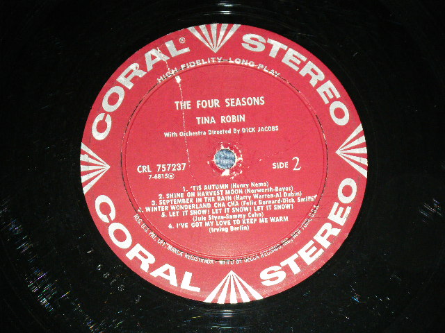 画像: TINA ROBIN - THE 4 SEASONS    ( VG+++/Ex++ Looks: Ex )  )  / 1958 ? US AMERICA  ORIGINAL STEREO Used LP
