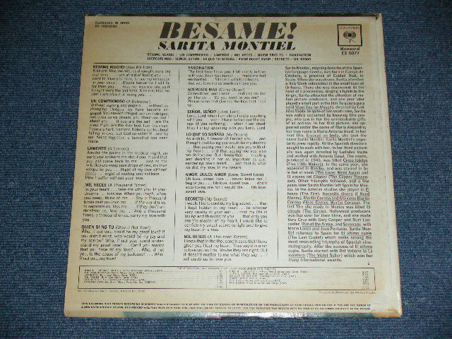 画像:  SARITA MONTIEL ( SPANISH FEMALE POP SINGER ) - BESAME!  ( Ex+,EX/Ex+++ ) / Early 1960's  US AMERICA ORIGINAL '2 EYES Label' MONO Used   LP