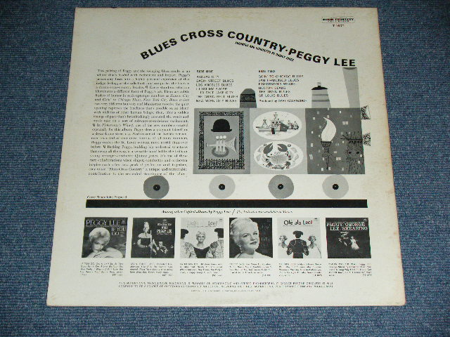 画像: PEGGY LEE - BLUES CROSS COUNTRY (Ex++/Ex+++, Ex++ Looks:Ex+ STAPPLE) / 1962 US AMERICA ORIGINAL 1st Press "BLACK With RAINBOW CAPITOL Logo on TOP Label" Mono Used LP 