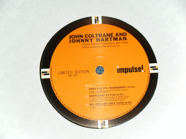 画像: JOHN COLTRANE and JOHNNY HARTMAN - JOHN COLTRANE and JOHNNY HARTMAN (Ex+++/Ex+++) / 1968 Version US AMERICA "BLACK with RED RING Label" STEREO Used LP