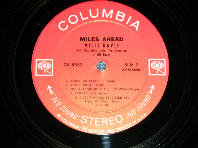 画像: MILES DAVIS + 19 GILL EVANS -  MILES AHEAD ( Ex++,Ex/MINT- )  )   / 1963 US ORIGINAL 1st  Press "WHITE 360 Sound  Label" STEREO Used LP 