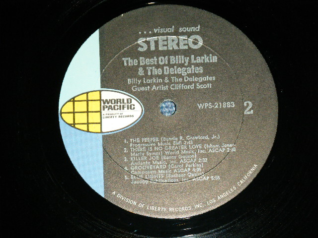 画像: BILLY LARKIN & THE DELEGATES - THE BEST OF ( Ex/Ex+++ )  / 1969 US AMERICA ORIGINAL STEREO Used LP 