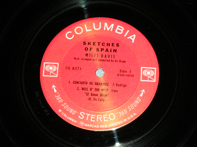 画像: MILES DAVIS  -  SKETCHES OF SPAIN  ( Ex+/Ex+++,Ex++ )   / 1965 US ORIGINAL 3rd Press? "WHITE 360 Sound  Label" STEREO Used LP 