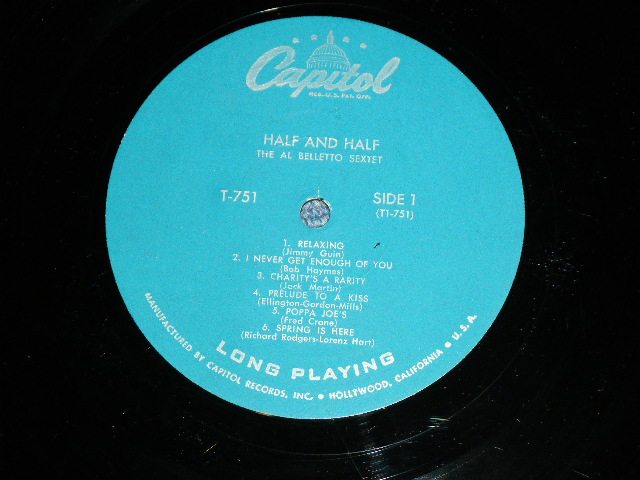 画像: The AL BELLETTO Sextette -  HALF and HALF ( Ex+/Ex+ Looks:VG+++ )  / 1956 US AMERICA ORIGINAL MONO Used  LP 