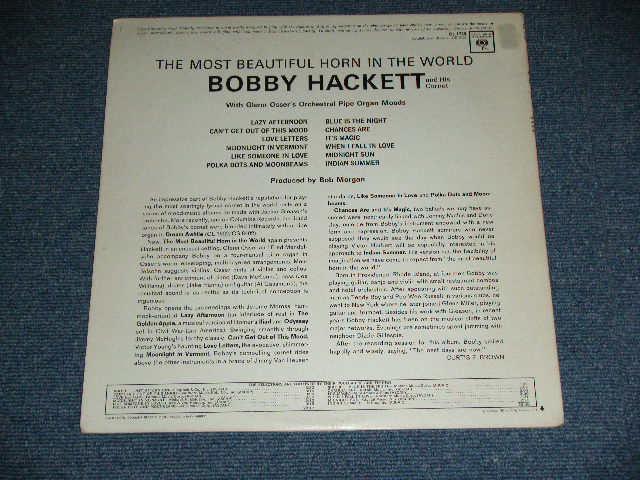 画像: BOBBY HACKETT - THE MOST BEAUTIFUL HORN IN THE WORLD ( Ex/Ex+++ )   / 1962 US AMERICA ORIGINAL MONO Used LP