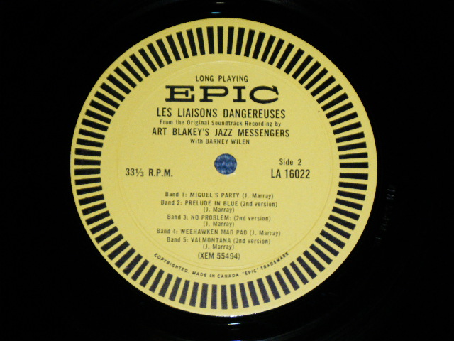 画像: ART BLAKEY And THE JAZZ MESSENGERS -  LES LIAISONS DANGEREUS ( Ex++/Ex+++ Looks: Ex+ ) / 1961 US AMERICA ORIGINAL  MONO Used LP 