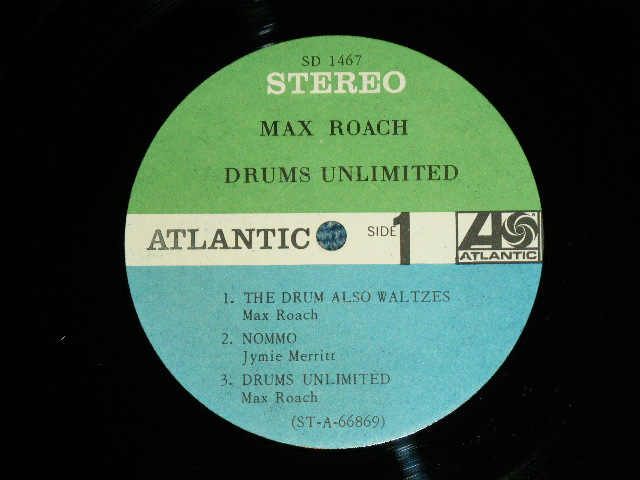 画像: MAX ROACH - DRUMS UNLIMITED  ( MINT-/MINT- ) /  1966 US AMERICA ORIGINAL "BLUE & GREEN Label" STEREO  Used LP  with JAPAN OBI 