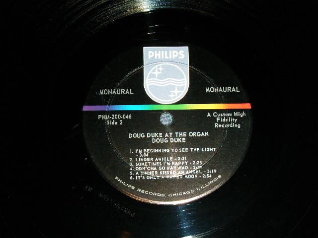 画像: DOUG DUKE - AT THE ORGAN  ( ORGAN JAZZ,RARE GROOVE Ex+++/Ex+++ )  ) /  1962? US AMERICA ORIGINAL MONO Used LP 