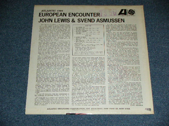 画像: JOHN LEWIS & SVEND  ASMUSSEN - EUROPEAN ENCOUNTER   (  Ex++/Ex+++ )  ) /  1963 US AMERICA ORIGINAL "RED & PURPLE Label" MONO Used LP 