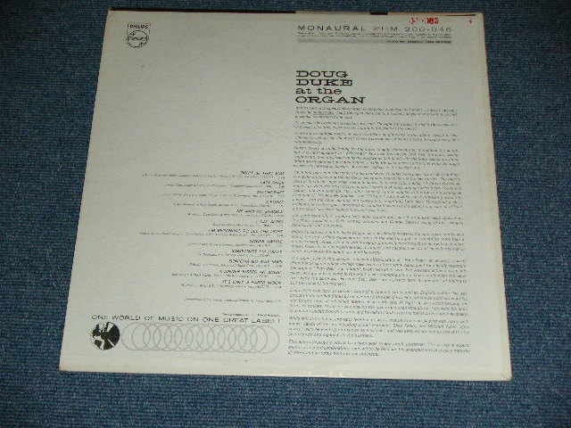 画像: DOUG DUKE - AT THE ORGAN  ( ORGAN JAZZ,RARE GROOVE Ex+++/Ex+++ )  ) /  1962? US AMERICA ORIGINAL MONO Used LP 
