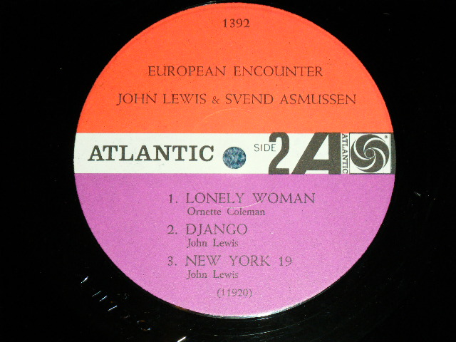 画像: JOHN LEWIS & SVEND  ASMUSSEN - EUROPEAN ENCOUNTER   (  Ex++/Ex+++ )  ) /  1963 US AMERICA ORIGINAL "RED & PURPLE Label" MONO Used LP 