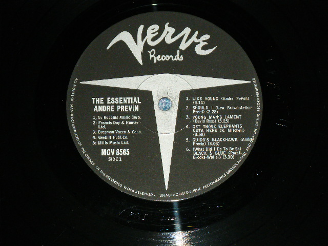 画像: ANDRE PREVIN  - THE ESSENTIAL ( Ex++/Ex  Looks: Ex+ ) / 1963 US AMERICA ORIGINAL MONO Used LP 