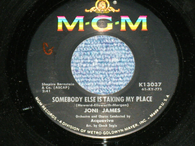 画像: JONI JAMES - YOU WERE WRONG : SOMEBODY ELSE IS TAKING MY PLACE  ( Ex+++,Ex/Ex++ Looks: Ex+++ ) / 1961 US AMERICA ORIGINAL Used 7"45 Single With PICTURE SLEEVE