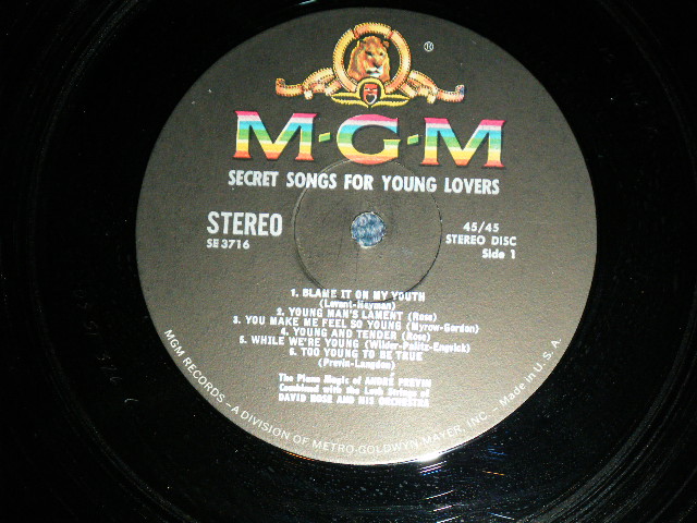 画像: ANDRE PREVIN / DAVID ROSE  -  LIKE YOUNG  : SELECT SONGS FOR YUNG LOVERS ( Ex/Ex++ ) / 1959 US AMERICA ORIGINAL 2nd Press "BLACK Label"   STEREO  Used LP