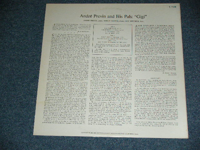 画像: ANDRE PREVIN and His PAL ( SHELLY MANNE & RED MITCHELL )  - "GIGI"  / 1959 US AMERICA ORIGINAL "YELLOW Label" STEREO Used LP 