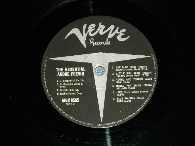 画像: ANDRE PREVIN  - THE ESSENTIAL ( Ex++/Ex  Looks: Ex+ ) / 1963 US AMERICA ORIGINAL MONO Used LP 