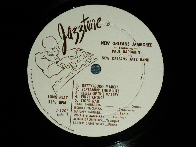 画像: PAUL BARBARIN and his NEW ORLEANS JAZZ BAND - NEW ORLEANS JAMBOREE ( Ex++/MINT- )  / 1955 US AMERICA ORIGINAL MONO Used LP