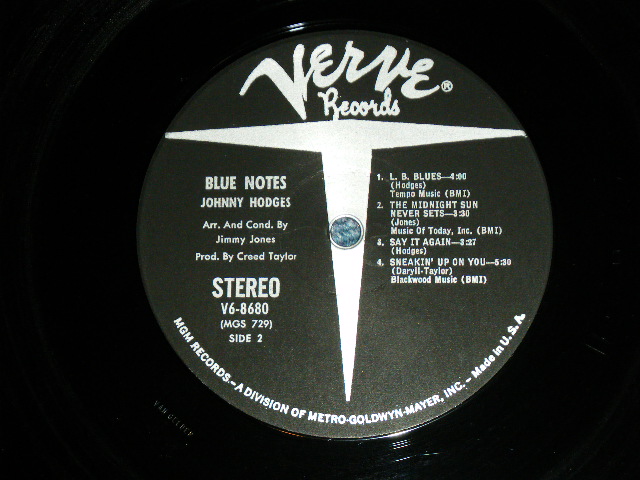 画像: JOHNNY HODGES - BLUE NOTES  ( Ex+/Ex+++ )  ) /  1966 US AMERICA ORIGINAL  STEREO  Used LP 