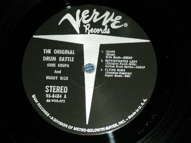 画像: GENE KRUPA & BUDDY RICH - THE ORIGINAL DRUM BATTLE!  (  MINT-/Ex+++  )  ) /  1962 US AMERICA ORIGINAL  STEREO  Used LP 