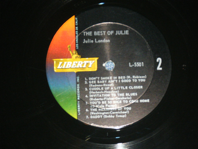 画像: JULIE LONDON - THE BEST OF (Ex+++/Ex+++ ) / 1962 US AMERICA ORIGINAL "1st PRESS COLOR LIBERT Label"  MONO Used LP