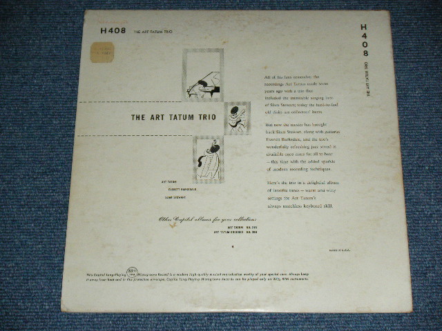 画像: ART TATUM TRIO - THE ART TATUM TRIO  ( Ex/Ex) / 1953 US AMERICA ORIGINAL MONO Used 10" LP 