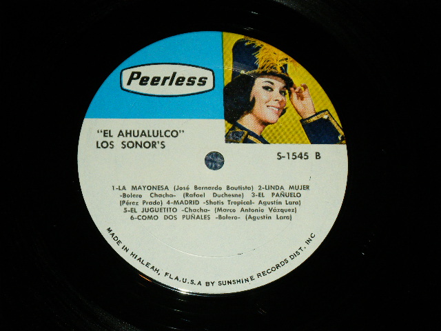 画像: LOS SONOR'S - EL AHUALUCPA ( MEXICAN POP INSTRUMENTALS )    / 1960's  US AMERICA  Used LP 