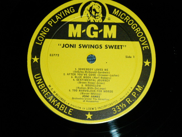 画像: JONI JAMES - JONI SINGS SWEET ( Ex++/Ex+++ Looks:Ex++)  / 1959 US AMERICA ORIGINAL "YELLOW Label"  MONO LP
