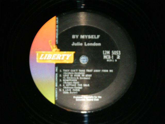 画像: JULIE LONDON - BY MYSELF ( Ex-/Ex+++ Looks: Ex++ )  /1963? US AMERICA ORIGINAL "1st Press GOLD Color Logo Label" Used LP